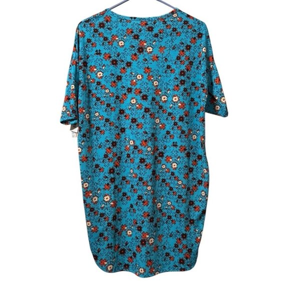 LuLaRoe Irma Top‎ Puzzle Colorful Size XS Hi Low Teacher Travel Loungewear NWT - Picture 2 of 12